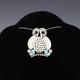 Native American Zuni Sterling Silver Inlay Owl Pin/pendant Reginda Kallestewa