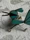 Native American Zuni Sterling Silver Turquoise And Onyx Inlay Roadrunner Pin Tac