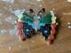 Native American Zuni Tamara Pinto Signed Butterfly Sterling Silver Pin Pendant