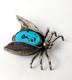Native American Bug Pin Turquoise Sterling 1.25 Inch Navajo J Delvin Vintage