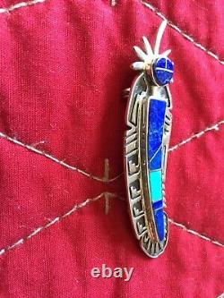 Native American jewelry Brooch Pin for lapel or collar. Authentic