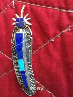 Native American jewelry Brooch Pin for lapel or collar. Authentic