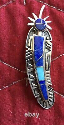 Native American jewelry Brooch Pin for lapel or collar. Authentic