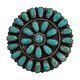 Native Larry Moses Begay Navajo Sterling Turquoise Petit Point Pendant / Pin
