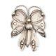 Native Old Pawn Sterling Silver Stamped Butterfly Pin / Brooch #2