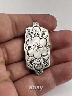 Native american Sterling Silver Handmade Pin Brooch