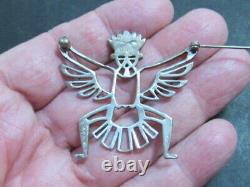 Native american sterling silver pin signed BW