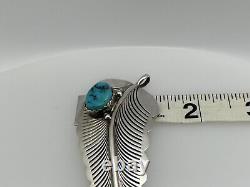 Native american sterling silver turquoise pin pendant