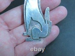 Native american sterling silver wolf pin