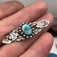 Native American Turquoise Pin Broch Fred Harvey