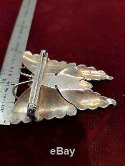 Navajo 1930s sterling silver butterfly pin