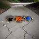 Navajo Amber Onyx Lapis Sterling Silver 925 Handmade Brooch Kathleen Chavez