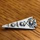 Navajo Arrowhead Stamped Pin Sterling Silver C-clasp Vintage Harvey Era C