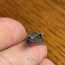 Navajo Arrowhead Stamped Pin Sterling Silver C-Clasp Vintage Harvey Era C