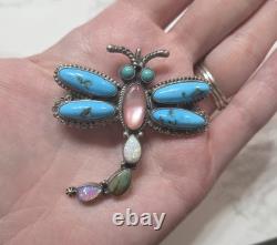 Navajo Artist Ida Payton Dragonfly Multistone Pin/pendant