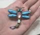 Navajo Artist Ida Payton Dragonfly Multistone Pin/pendant