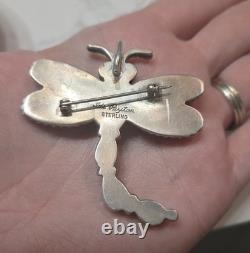 Navajo Artist Ida Payton Dragonfly Multistone Pin/pendant
