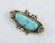 Navajo Castle Dome Turquoise Sterling Silver Pin