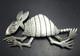 Navajo Darrel Jumbo Whimsical Sterling Silver Pin/brooch Armadillo Aardvark