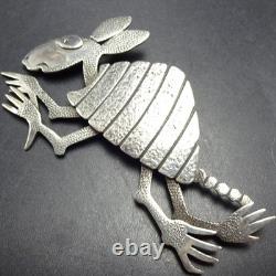 Navajo DARREL JUMBO Whimsical Sterling Silver PIN/BROOCH Armadillo Aardvark