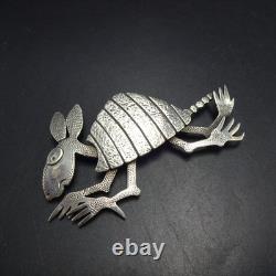 Navajo DARREL JUMBO Whimsical Sterling Silver PIN/BROOCH Armadillo Aardvark