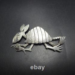 Navajo DARREL JUMBO Whimsical Sterling Silver PIN/BROOCH Armadillo Aardvark