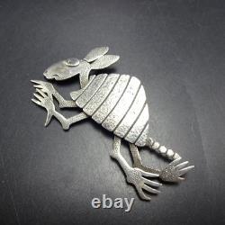 Navajo DARREL JUMBO Whimsical Sterling Silver PIN/BROOCH Armadillo Aardvark