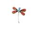 Navajo Dragonfly Brooch Pin Inlay Spiny Oyster Turquoise Handmade Na Jewelry