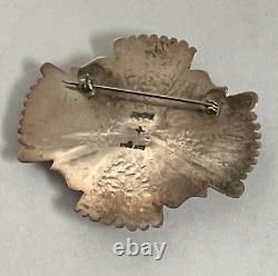 Navajo Eddy Chacos Sterling Silver Large Zuni Sunface Brooch Pin