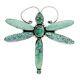 Navajo Etta Endito Sterling Silver Boulder Turquoise Dragonfly Brooch Stamped