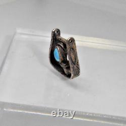 Navajo Fred Harvey Era Pin Brooch Cowboy Boot & Stirrup Turquoise Sterling Silve