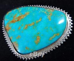 Navajo'H. BEGAYE'Large Blue Gem Sterling Pin/Pendant