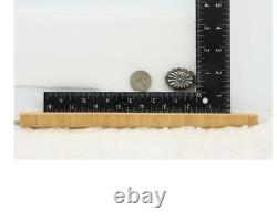 Navajo Handmade Concho Pin Sterling Silver Turquoise Vintage Artist