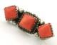 Navajo Handmade Pin Sterling Silver Coral Vintage Native Artist