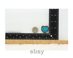 Navajo Handmade Pin Sterling Silver Turquoise Vintage Artist Signed W Denetdale