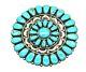 Navajo Handmade Sterling Silver Turquoise Cluster Pendent/pin Juliana Williams