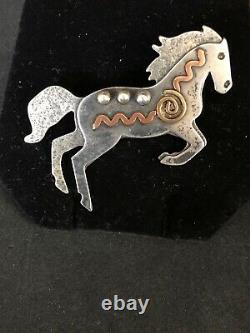 Navajo Horse Pendant Pin Sterling Silver By Artist 471