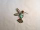 Navajo Hummingbird Turquoise Pin Pendant By Herman Smith