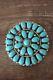 Navajo Indian Sterling Silver Turquoise Cluster Pin/pendant! By Lm