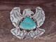 Navajo Indian Sterling Silver & Turquoise Eagle Pin Pendant Cleveland