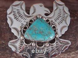 Navajo Indian Sterling Silver & Turquoise Eagle Pin Pendant Cleveland