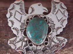 Navajo Indian Sterling Silver & Turquoise Eagle Pin Pendant Cleveland