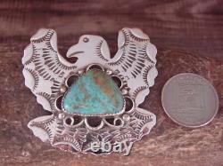 Navajo Indian Sterling Silver & Turquoise Eagle Pin Pendant Cleveland