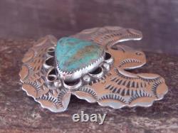 Navajo Indian Sterling Silver & Turquoise Eagle Pin Pendant Cleveland