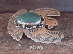 Navajo Indian Sterling Silver & Turquoise Eagle Pin Pendant Cleveland