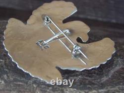 Navajo Indian Sterling Silver & Turquoise Eagle Pin Pendant Cleveland
