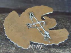 Navajo Indian Sterling Silver & Turquoise Eagle Pin Pendant Cleveland