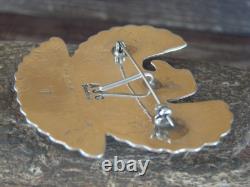 Navajo Indian Sterling Silver & Turquoise Eagle Pin Pendant Cleveland