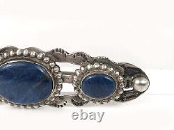 Navajo Lapis Lazuli Vintage Stamped Sterling Silver 925 Brooch Pre-Owned 2.75