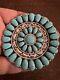 Navajo Large Turquoise Cluster Pin Or Pendant Brooches Native American Zuni #t2